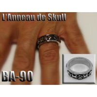 Ba-090, Bague tête de mort L'anneau de Skull acier inoxidable